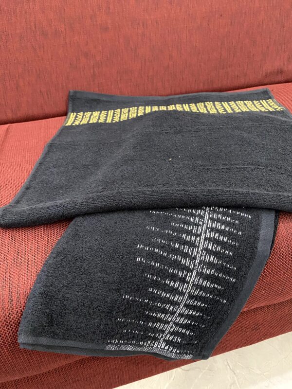 Bath Towel - Black Jacquard - Image 4